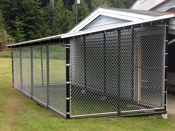 Install vinyl-coated chain link fencing in Fairport